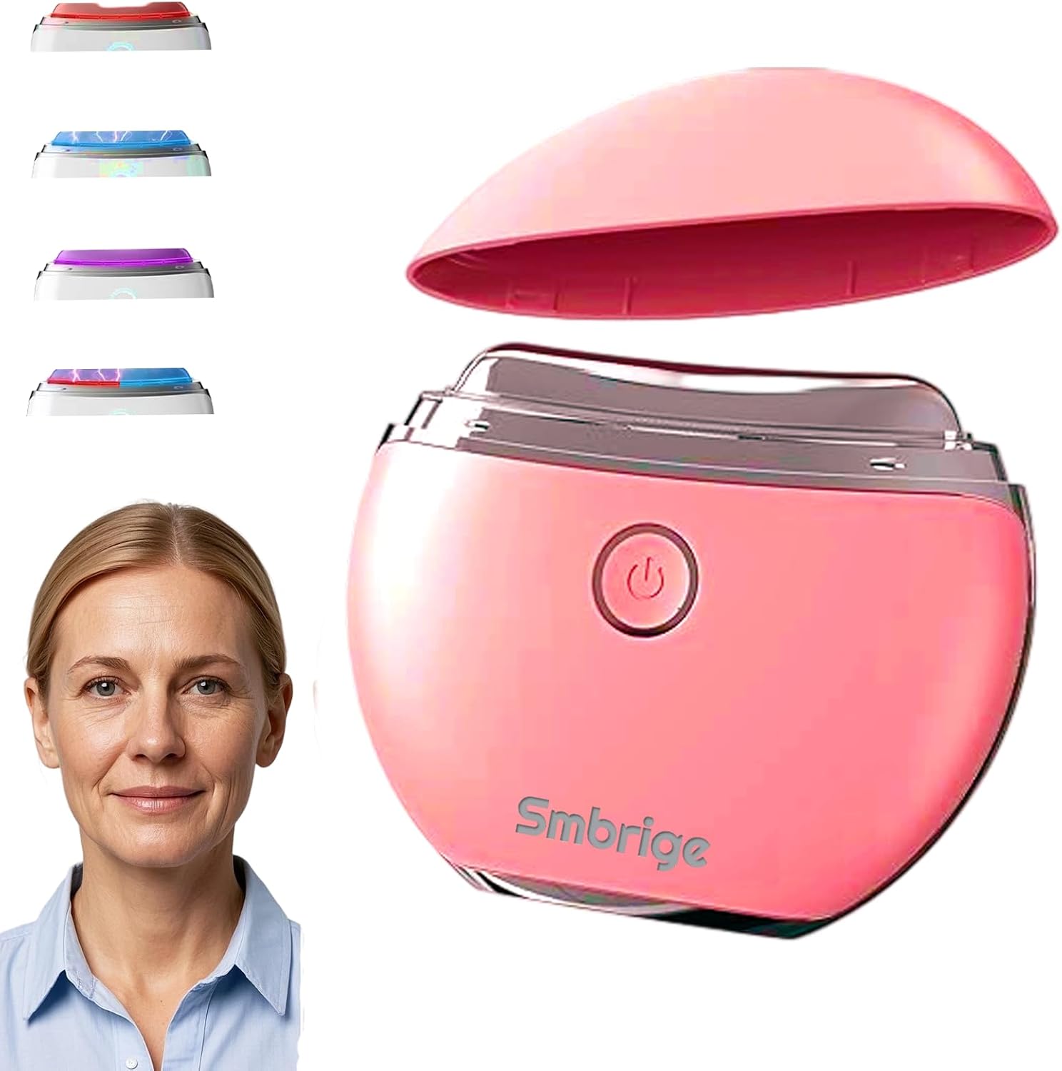 Smbrige EMS Gua Sha Gesichtsmassagegerät in Rosenrot